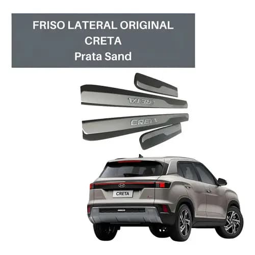Friso Lateral Hyundai Creta Prata Sand 2026 Bxr32mb014w9a Prata