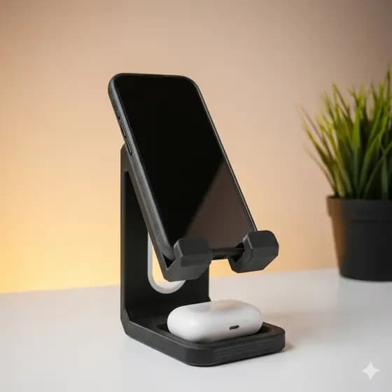 Base Apoio Suporte de Mesa Para Celular Tablet airpods Universal Resistente
