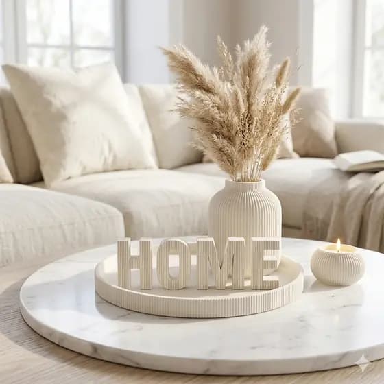 Kit Conjunto  Decoração Minimalista Canelado Sala e Quarto