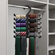 Suporte Cabide Organizador De Closet Acessórios Gravatas Cintos E Lenços Luxo Resistente
