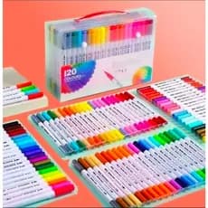 Kit 24 canetinhas coloridas hidrocor para estudante material escolar