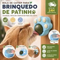 Brinquedo Patinho Catnip para Gato, Bola Natural Lambe-Lambe Higiene Bucal, Alivia Estresse, Adesivo 3M Fácil Fixar