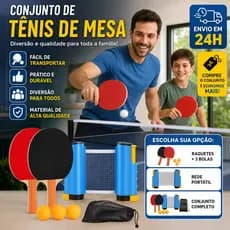 Kit Tênis de Mesa Infantil: Rede + Raquete | Iniciante | Opções: Rede, Raquete ou Kit Completo