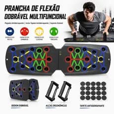 Prancha de Flexão Multifuncional para Peito, Ombro e Costas - Portátil para Treino em Casa