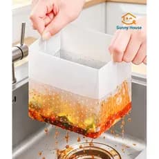 Saco de drenagem de cozinha auto-sustentável saco de lixo descartável filtro de pia malha Anti-entupimento sobras de arr