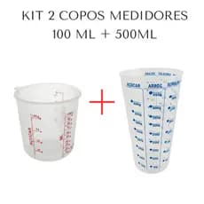 KIT Copo Medidor 500 ml Dosador Jarra Medidora Cozinha Bebidas Alimentos Multiuso