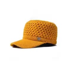 Chapéu feminino influenciador na moda vazio topo chapéu de lã feminino outono inverno engrossado quente chapéu de malha