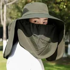 Chapéu de sol masculino verão ombro proteção capa rosto chapéu de sol proteção ultravioleta chapéu de sol montanhismo pe