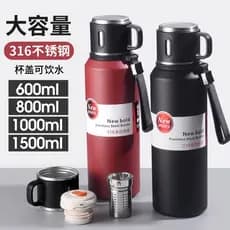 Copo térmico garrafa térmica garrafa de água de grande capacidade ao ar livre Outing garrafa térmica vácuo viagem portát