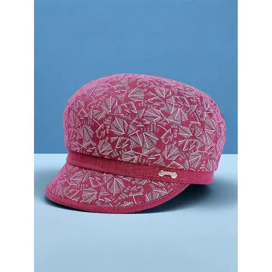 2025 outono chapéu feminino moda chapéu borda de aba curta moda chapéu octogonal chapéu feminino boné de pico Retro chap