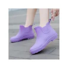 Moda botas de chuva femininas tubo curto antiderrapante sapatos impermeáveis velo quente botas de chuva cozinha trabalho