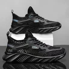 Malha respirável sapatos masculinos verão 2026 novo estilo oco malha sapatos de malha masculina Casual Anti-deslizamento