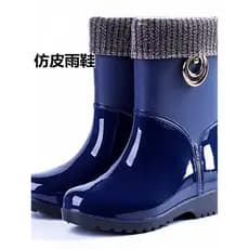 W inverno forro de lã engrossado botas de chuva botas de chuva de algodão à prova dwaterproof água das mulheres dos home