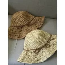 Chapéu de palha feminino verão pai-filho chapéu artesanal fã flor guarda-sol chapéu feminino verão dobrável pote chapéu