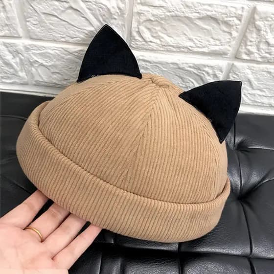 Veludo Casual senhorio chapéu outono inverno quente versão coreana melão pele chapéu masculino feminino moda rua sem aba