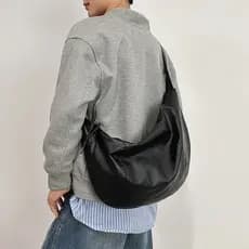 Bonito bolsa de ombro masculina preto couro do plutônio bolinho saco casal estilo grande capacidade Commuter rua Retro o