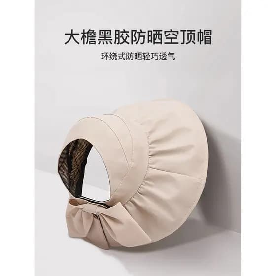 Chapéu de sol Anti-ultravioleta feminino verão chapéu de sol grande borda capa rosto balde esportes oco topo chapéu de s