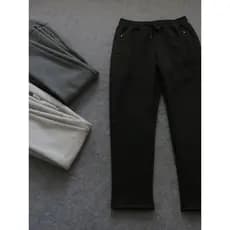 Calças esportivas de inverno para homens idosos de meia-idade, forro de lã do pai, tamanho grande, reto, algodão puro, q