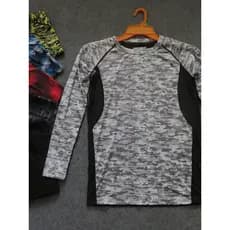 Comércio exterior camuflagem de secagem rápida roupas de Fitness masculino manga comprida camiseta verão estilo fino res