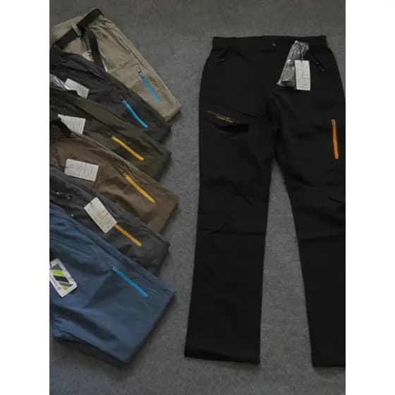 Primavera outono calças casuais ao ar livre masculinas em linha reta solta elástica estilo fino respirável verão calças