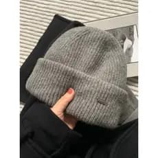 Chapéu feminino outono inverno chapéu de lã na moda versão coreana quente proteção de ouvido chapéu frio pulôver chapéu