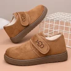 Inverno velho pequim sapatos de algodão feminino velo quente à prova de frio mãe sapatos engrossados antiderrapante