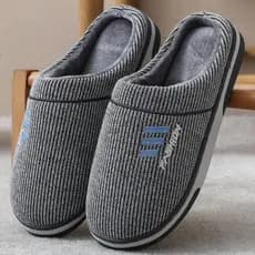 Plus Size chinelos de algodão masculino inverno casa interior antiderrapante sola grossa quente sapatos de algodão de pe