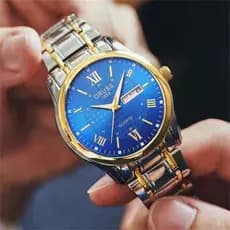 Relógio influenciador de venda quente masculino temperamento tendência durável aço inoxidável não mecânico calendário re