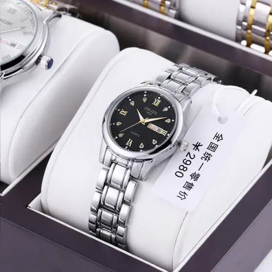 Relógio simples Wen moda tendência senhoras relógio de quartzo à prova dwaterproof água banda aço calendário pequeno rel