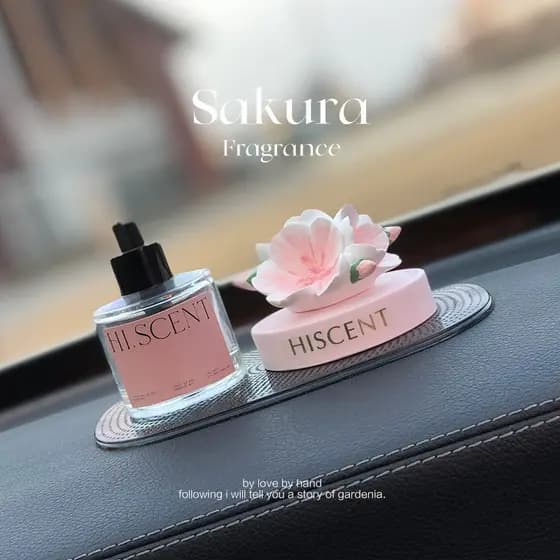 INS primavera flor de cerejeira carro Perfume aromaterapia saída de ar do carro decoração flor acessórios interiores do