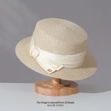 Chapéu de palha feminino verão pequena borda chapéu de sol feminino moda chapéu de sol feminino palha plana chapéu de so