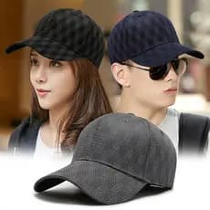Primavera outono novo estilo elástico selo completo boné de beisebol jovens homens mulheres moda ao ar livre xadrez chap