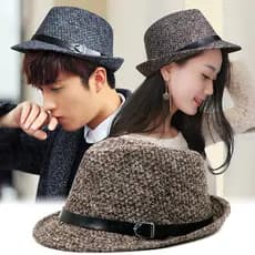 Chapéu masculino feminino outono inverno quente xadrez abacaxi lã chapéu superior lazer ao ar livre chapéu de sol britân