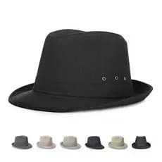 Chapéu masculino de meia-idade idosos primavera verão britânico algodão linho ventilação buraco chapéu superior lazer ao