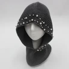 Chapéu de lã desenhar chapéu pérola babador chapéu feminino quente proteção de orelha chapéu de malha Lei Feng chapéu de