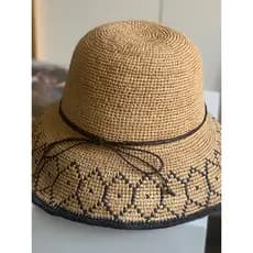 Chapéu de palha de ráfia feminino verão beira-mar praia chapéu férias dobrável chapéu de sol feminino protetor solar All