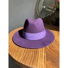 Estilo ocidental roxo lã chapéu superior feminino britânico Retro cavalheiro chapéu outono inverno palco Jazz chapéu de