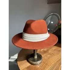 Outono inverno novo estilo de lã chapéu superior feminino britânico Retro cavalheiro chapéu moda ferrugem vermelho Jazz