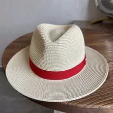 2026 verão novo estilo francês Retro chapéu de palha feminino chapéu de aba plana chapéu de sol feminino chapéu de sol c