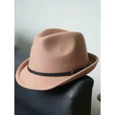 Design Original 2025 outono inverno novo produto leve Retro estilo britânico lã pequena borda chapéu superior Casual All