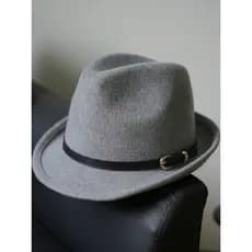 2025 outono inverno novo estilo High-End cânhamo cinza lã chapéu superior estilo britânico Casual moda masculina chapéu