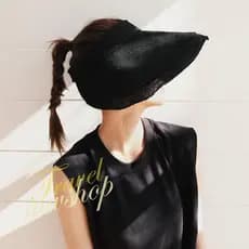 Chapéu de sol feminino verão chapéu superior algodão linho aba grande chapéu de sol dobrável Anti-ultravioleta capa rost