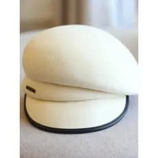 Outono inverno estilo japonês de lã Retro Casual oblíquo topo borda-aba boné chapéu equestre moda chapéu juventude compr