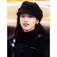 Zhang Jingyi mesmo estilo chapéu equestre feminino outono inverno lã misturada boné japão ca4 estilo jornaleiro chapéu m