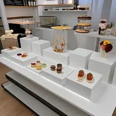 Decoração de mesa de sobremesa acrílica branca, banquete de negócios, pausa para chá, adereços de exibição de casamento,