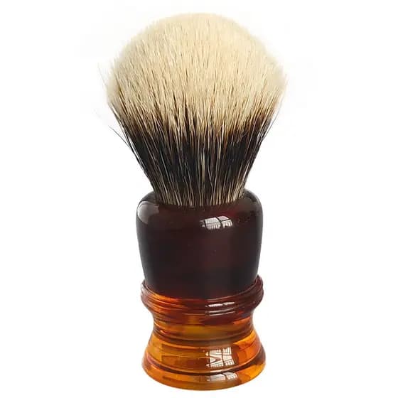 Dishi alta resiliência Manzhouli texugo escova de barbear cabelo resina âmbar lidar com escova de barba barbear sabão es