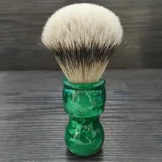 Dishi Nebulosa Verde Prata Ponta Texugo Escova de Barbear de Cabelo 26mm Escova de Barba Homens Escova de Espuma de Barb