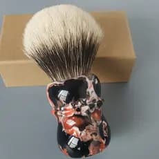 Di Shi Aisha Men Manzhou Escova de barbear de cabelo de texugo de duas seções Grande especificação Escova de barba Escov