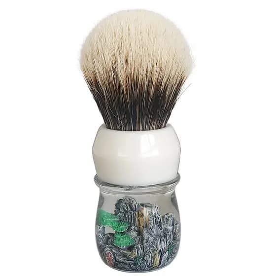 Dishi masculino grande parede Manchuri duas seções texugo escova de barbear escova de barba escova de espuma de sabão de