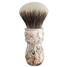 Dishi masculino em forma de leque Gel criptografado Manzhouli duas seções texugo escova de barbear escova de barba escov